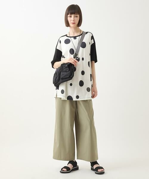 HIROKO BIS GRANDE / ヒロコビス グランデ その他パンツ | 【大きいサイズ/撥水】ストレッチタフタデザインワイドパンツ /洗濯機で洗える | 詳細9