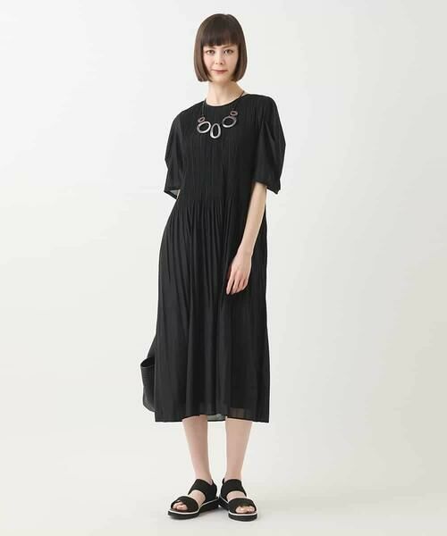 HIROKO BIS GRANDE / ヒロコビス グランデ ロング・マキシ丈ワンピース | 【大きいサイズ/接触冷感】ランダムプリーツドレスワンピース /洗える | 詳細13
