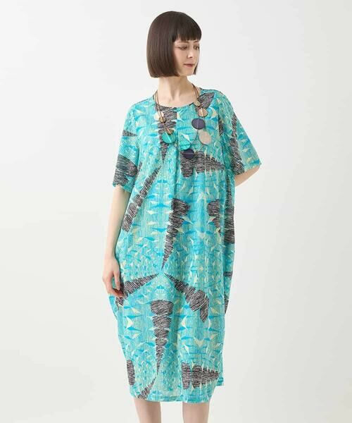 HIROKO BIS GRANDE / ヒロコビス グランデ ロング・マキシ丈ワンピース | 【大きいサイズ】デザインコクーンワンピース /洗濯機で洗える | 詳細10