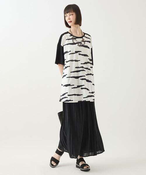 HIROKO BIS GRANDE / ヒロコビス グランデ その他パンツ | 【大きいサイズ/接触冷感】ランダムプリーツワイドパンツ /洗える | 詳細15