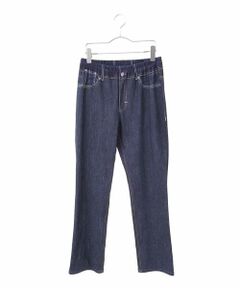 HIROKO BIS GRANDE / ヒロコビス グランデ チノ・ワークパンツ | 【大きいサイズ】デニムプリントストレッチプルオンパンツ /洗濯機で洗える