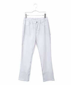 HIROKO BIS GRANDE / ヒロコビス グランデ チノ・ワークパンツ | 【大きいサイズ】デニムプリントストレッチプルオンパンツ /洗濯機で洗える