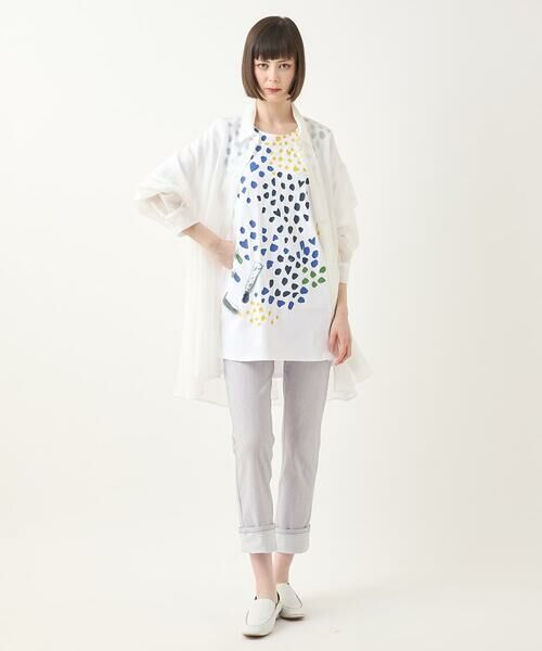 HIROKO BIS GRANDE / ヒロコビス グランデ チノ・ワークパンツ | 【大きいサイズ】デニムプリントストレッチプルオンパンツ /洗濯機で洗える | 詳細11