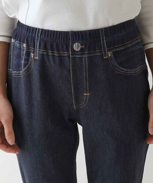 HIROKO BIS GRANDE / ヒロコビス グランデ チノ・ワークパンツ | 【大きいサイズ】デニムプリントストレッチプルオンパンツ /洗濯機で洗える | 詳細5