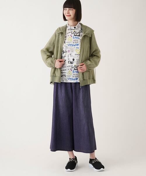 HIROKO BIS GRANDE / ヒロコビス グランデ その他パンツ | 【大きいサイズ】デニムプリントストレッチガウチョパンツ /洗濯機で洗える | 詳細10