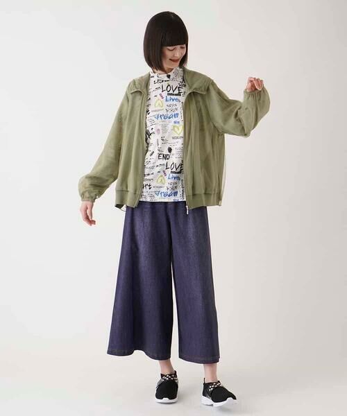 HIROKO BIS GRANDE / ヒロコビス グランデ その他パンツ | 【大きいサイズ】デニムプリントストレッチガウチョパンツ /洗濯機で洗える | 詳細8