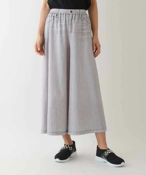 HIROKO BIS GRANDE / ヒロコビス グランデ その他パンツ | 【大きいサイズ】デニムプリントストレッチガウチョパンツ /洗濯機で洗える | 詳細11