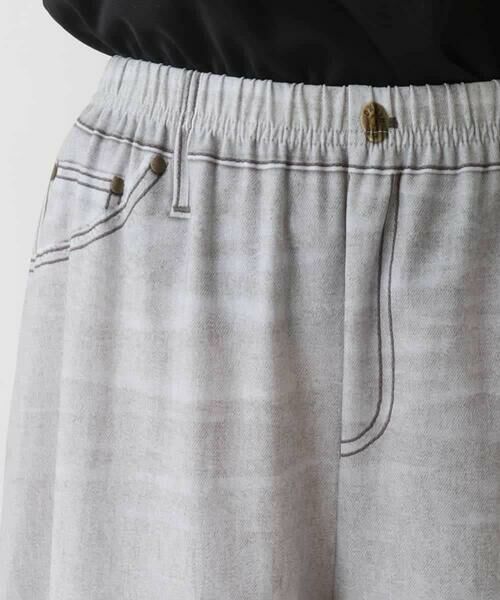 HIROKO BIS GRANDE / ヒロコビス グランデ その他パンツ | 【大きいサイズ】デニムプリントストレッチガウチョパンツ /洗濯機で洗える | 詳細15