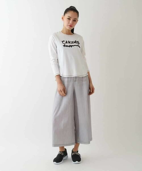 HIROKO BIS GRANDE / ヒロコビス グランデ その他パンツ | 【大きいサイズ】デニムプリントストレッチガウチョパンツ /洗濯機で洗える | 詳細19