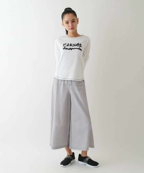 HIROKO BIS GRANDE / ヒロコビス グランデ その他パンツ | 【大きいサイズ】デニムプリントストレッチガウチョパンツ /洗濯機で洗える | 詳細20