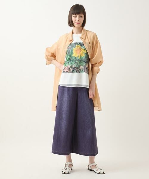 HIROKO BIS GRANDE / ヒロコビス グランデ その他パンツ | 【大きいサイズ】デニムプリントストレッチガウチョパンツ /洗濯機で洗える | 詳細21