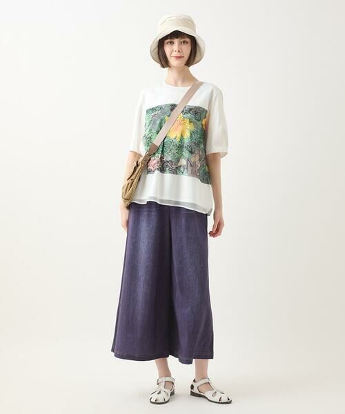 HIROKO BIS GRANDE / ヒロコビス グランデ その他パンツ | 【大きいサイズ】デニムプリントストレッチガウチョパンツ /洗濯機で洗える | 詳細25