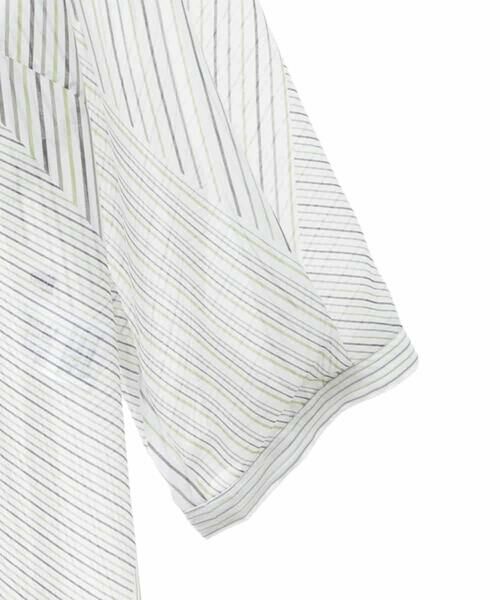 HIROKO BIS GRANDE / ヒロコビス グランデ シャツ・ブラウス | 【大きいサイズ】シアーストライプブラウス /洗える | 詳細3