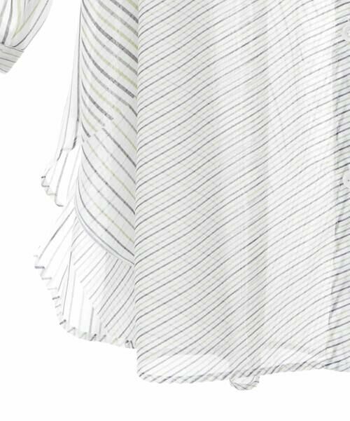 HIROKO BIS GRANDE / ヒロコビス グランデ シャツ・ブラウス | 【大きいサイズ】シアーストライプブラウス /洗える | 詳細4