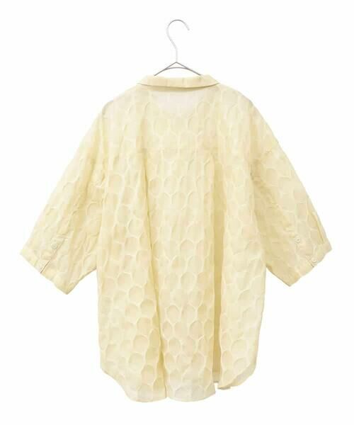 HIROKO BIS GRANDE / ヒロコビス グランデ シャツ・ブラウス | 【大きいサイズ】ドットシアーショートスリーブシャツ /洗える | 詳細1