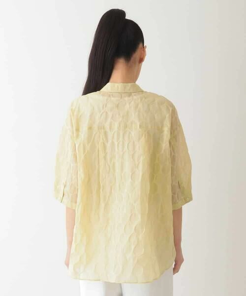 HIROKO BIS GRANDE / ヒロコビス グランデ シャツ・ブラウス | 【大きいサイズ】ドットシアーショートスリーブシャツ /洗える | 詳細10