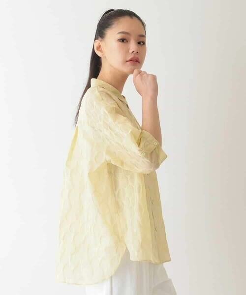 HIROKO BIS GRANDE / ヒロコビス グランデ シャツ・ブラウス | 【大きいサイズ】ドットシアーショートスリーブシャツ /洗える | 詳細11