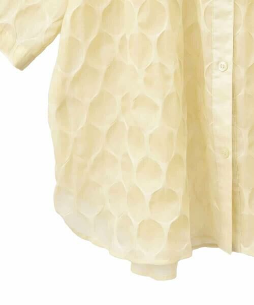 HIROKO BIS GRANDE / ヒロコビス グランデ シャツ・ブラウス | 【大きいサイズ】ドットシアーショートスリーブシャツ /洗える | 詳細4