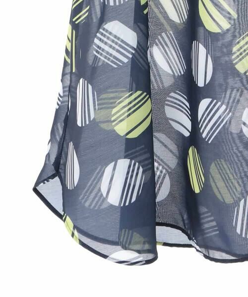 HIROKO BIS GRANDE / ヒロコビス グランデ シャツ・ブラウス | 【大きいサイズ】ストライプドット柄プリントブラウス /洗濯機で洗える | 詳細4