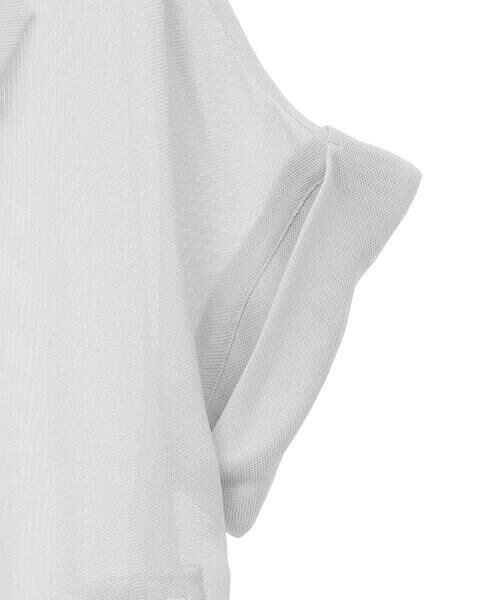 HIROKO BIS GRANDE / ヒロコビス グランデ セットアップ | 【大きいサイズ】エアリーメッシュハーフスリーブジャケット /洗える | 詳細3