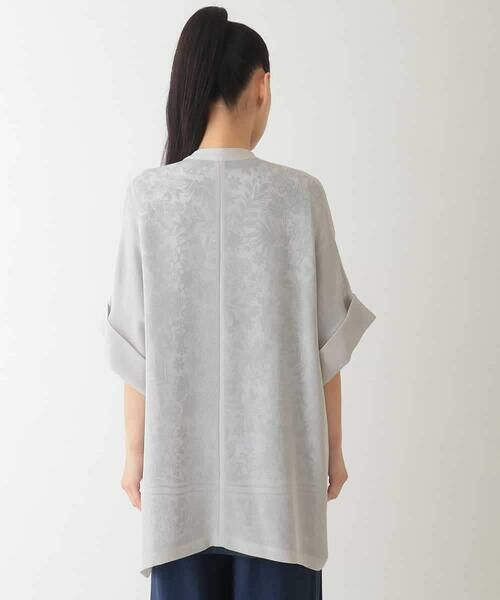 HIROKO BIS GRANDE / ヒロコビス グランデ セットアップ | 【大きいサイズ】エアリーメッシュハーフスリーブジャケット /洗える | 詳細9