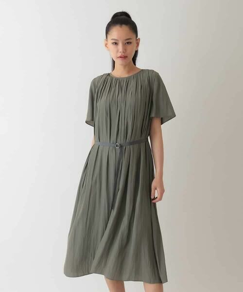 HIROKO BIS GRANDE / ヒロコビス グランデ ロング・マキシ丈ワンピース | 【大きいサイズ】タックデザインワンピース /洗濯機で洗える | 詳細12