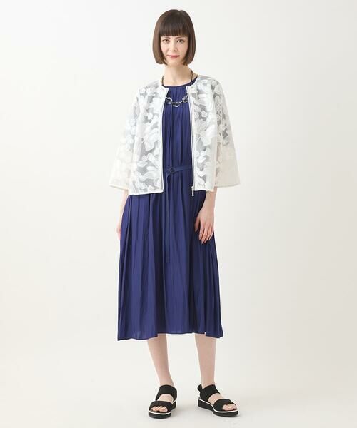 HIROKO BIS GRANDE / ヒロコビス グランデ ロング・マキシ丈ワンピース | 【大きいサイズ】タックデザインワンピース /洗濯機で洗える | 詳細17