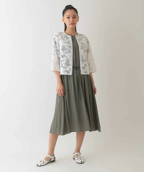 HIROKO BIS GRANDE / ヒロコビス グランデ ロング・マキシ丈ワンピース | 【大きいサイズ】タックデザインワンピース /洗濯機で洗える | 詳細24