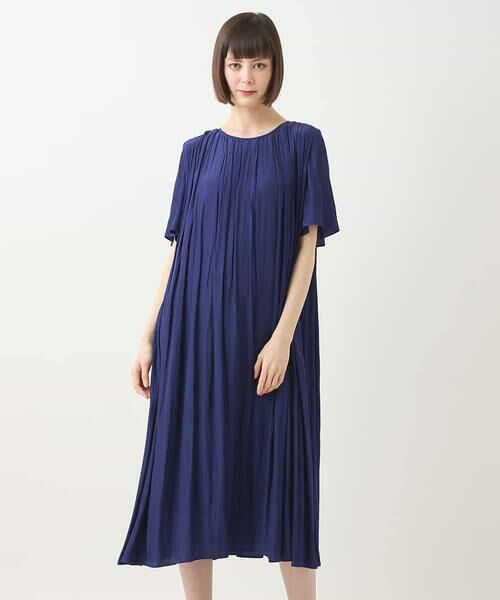 HIROKO BIS GRANDE / ヒロコビス グランデ ロング・マキシ丈ワンピース | 【大きいサイズ】タックデザインワンピース /洗濯機で洗える | 詳細8