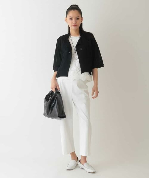 HIROKO BIS GRANDE / ヒロコビス グランデ カーディガン・ボレロ | 【大きいサイズ】チュールフリルニットカーディガン /洗える | 詳細11