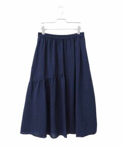 HIROKO BIS GRANDE / ヒロコビス グランデ ロング・マキシ丈スカート | 【大きいサイズ】バルーン×ティアードMIXデザインスカート /洗濯機で洗える