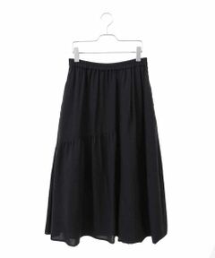 HIROKO BIS GRANDE / ヒロコビス グランデ ロング・マキシ丈スカート | 【大きいサイズ】バルーン×ティアードMIXデザインスカート /洗濯機で洗える