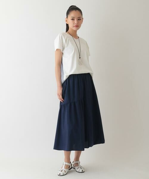 HIROKO BIS GRANDE / ヒロコビス グランデ ロング・マキシ丈スカート | 【大きいサイズ】バルーン×ティアードMIXデザインスカート /洗濯機で洗える | 詳細12