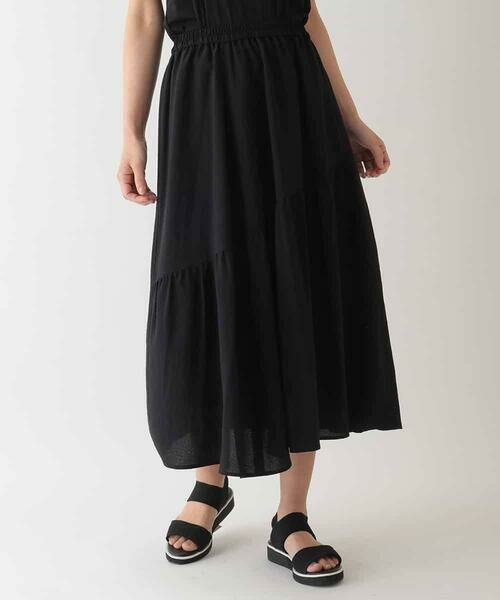 HIROKO BIS GRANDE / ヒロコビス グランデ ロング・マキシ丈スカート | 【大きいサイズ】バルーン×ティアードMIXデザインスカート /洗濯機で洗える | 詳細2