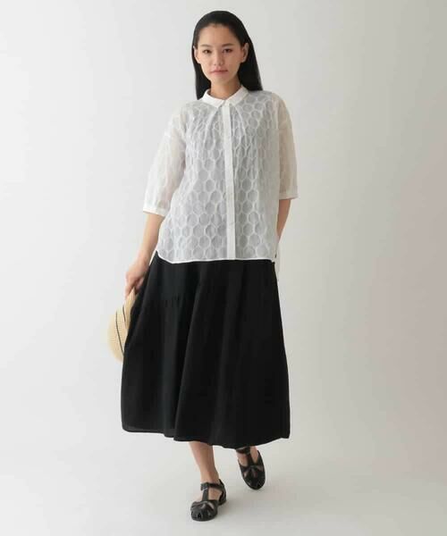 HIROKO BIS GRANDE / ヒロコビス グランデ ロング・マキシ丈スカート | 【大きいサイズ】バルーン×ティアードMIXデザインスカート /洗濯機で洗える | 詳細9