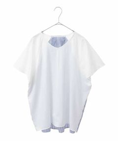 HIROKO BIS GRANDE / ヒロコビス グランデ カットソー | 【大きいサイズ/UV/遮熱性/接触冷感】バックジョイントフレンチスリーブカットソー /洗濯機で洗える