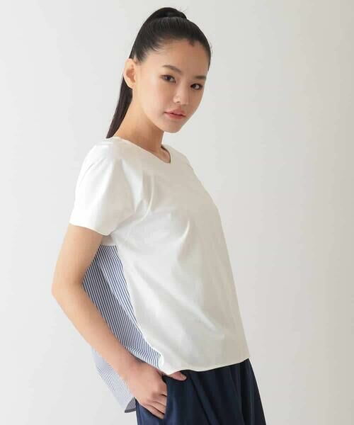 HIROKO BIS GRANDE / ヒロコビス グランデ カットソー | 【大きいサイズ/UV/遮熱性/接触冷感】バックジョイントフレンチスリーブカットソー /洗濯機で洗える | 詳細10