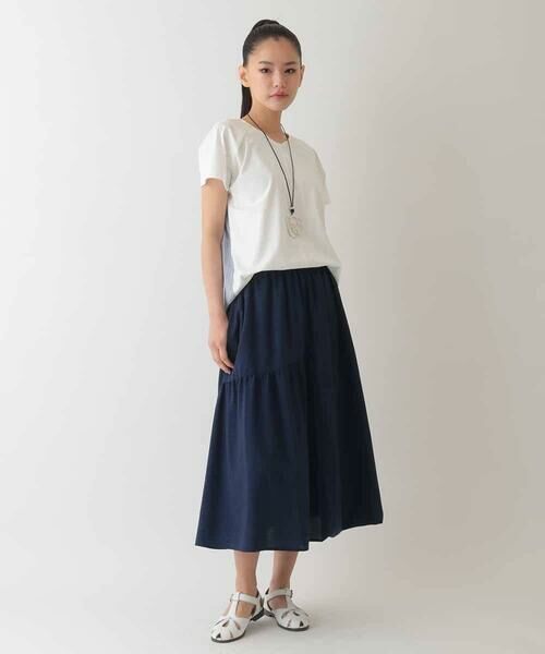 HIROKO BIS GRANDE / ヒロコビス グランデ カットソー | 【大きいサイズ/UV/遮熱性/接触冷感】バックジョイントフレンチスリーブカットソー /洗濯機で洗える | 詳細13