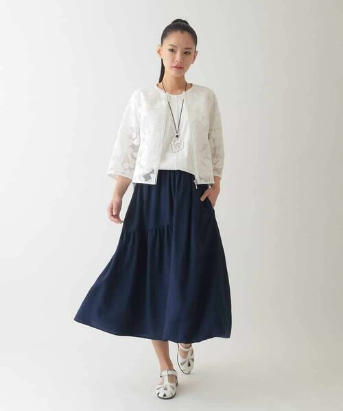 HIROKO BIS GRANDE / ヒロコビス グランデ カットソー | 【大きいサイズ/UV/遮熱性/接触冷感】バックジョイントフレンチスリーブカットソー /洗濯機で洗える | 詳細16