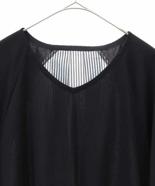 HIROKO BIS GRANDE / ヒロコビス グランデ カットソー | 【大きいサイズ/UV/遮熱性/接触冷感】バックジョイントフレンチスリーブカットソー /洗濯機で洗える | 詳細2