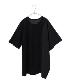 HIROKO BIS GRANDE / ヒロコビス グランデ カットソー | 【大きいサイズ/UV/遮熱性/接触冷感】アシメ切り替えジョイントカットソー /洗濯機で洗える