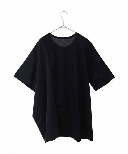 HIROKO BIS GRANDE / ヒロコビス グランデ カットソー | 【大きいサイズ/UV/遮熱性/接触冷感】アシメ切り替えジョイントカットソー /洗濯機で洗える | 詳細1