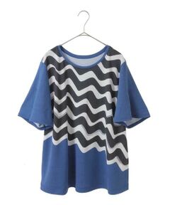 HIROKO BIS GRANDE / ヒロコビス グランデ カットソー | 【大きいサイズ】幾何学柄プリントカットプルオーバー /洗える