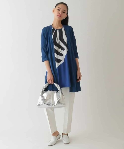 HIROKO BIS GRANDE / ヒロコビス グランデ チュニック | 【大きいサイズ】幾何学柄プリントカットチュニック /洗える | 詳細12