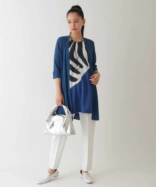 HIROKO BIS GRANDE / ヒロコビス グランデ チュニック | 【大きいサイズ】幾何学柄プリントカットチュニック /洗える | 詳細13