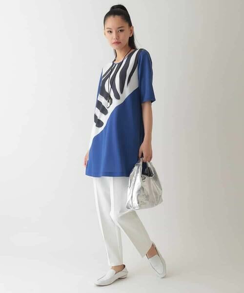 HIROKO BIS GRANDE / ヒロコビス グランデ チュニック | 【大きいサイズ】幾何学柄プリントカットチュニック /洗える | 詳細15