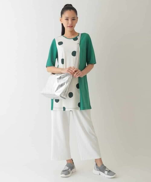 HIROKO BIS GRANDE / ヒロコビス グランデ チュニック | 【大きいサイズ】幾何学柄プリントカットチュニック /洗える | 詳細18