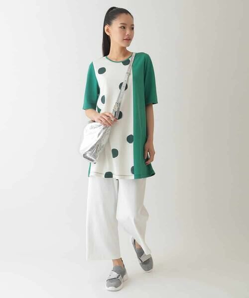 HIROKO BIS GRANDE / ヒロコビス グランデ チュニック | 【大きいサイズ】幾何学柄プリントカットチュニック /洗える | 詳細19