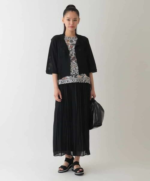 HIROKO BIS GRANDE / ヒロコビス グランデ カットソー | 【大きいサイズ】フラワープリントフレンチスリーブカットソー /洗濯機で洗える | 詳細15