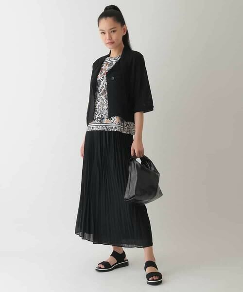 HIROKO BIS GRANDE / ヒロコビス グランデ カットソー | 【大きいサイズ】フラワープリントフレンチスリーブカットソー /洗濯機で洗える | 詳細16